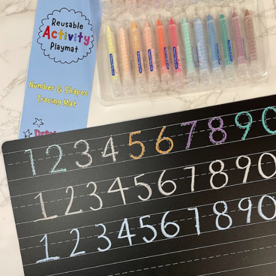 The Pencil Grip Reusable Activity Playmat, Numbers and Shapes