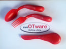 Evo OTware Easy Grip Eating Utensils (Knife, Fork, and Spoon)