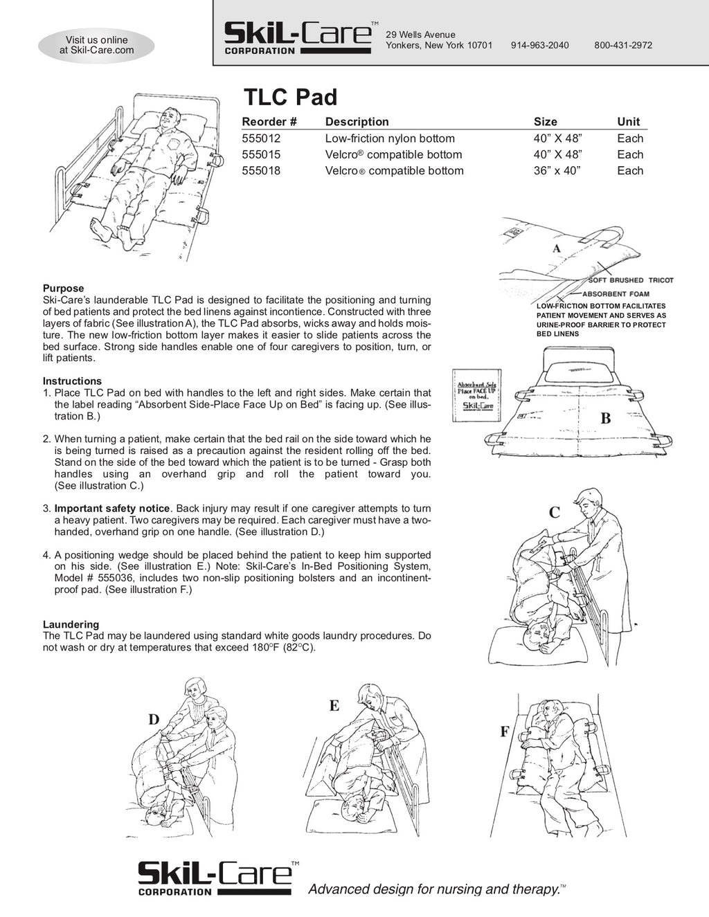 Positioning Pad Instructions.pdf SkiL-Care TLC Positioning Pad